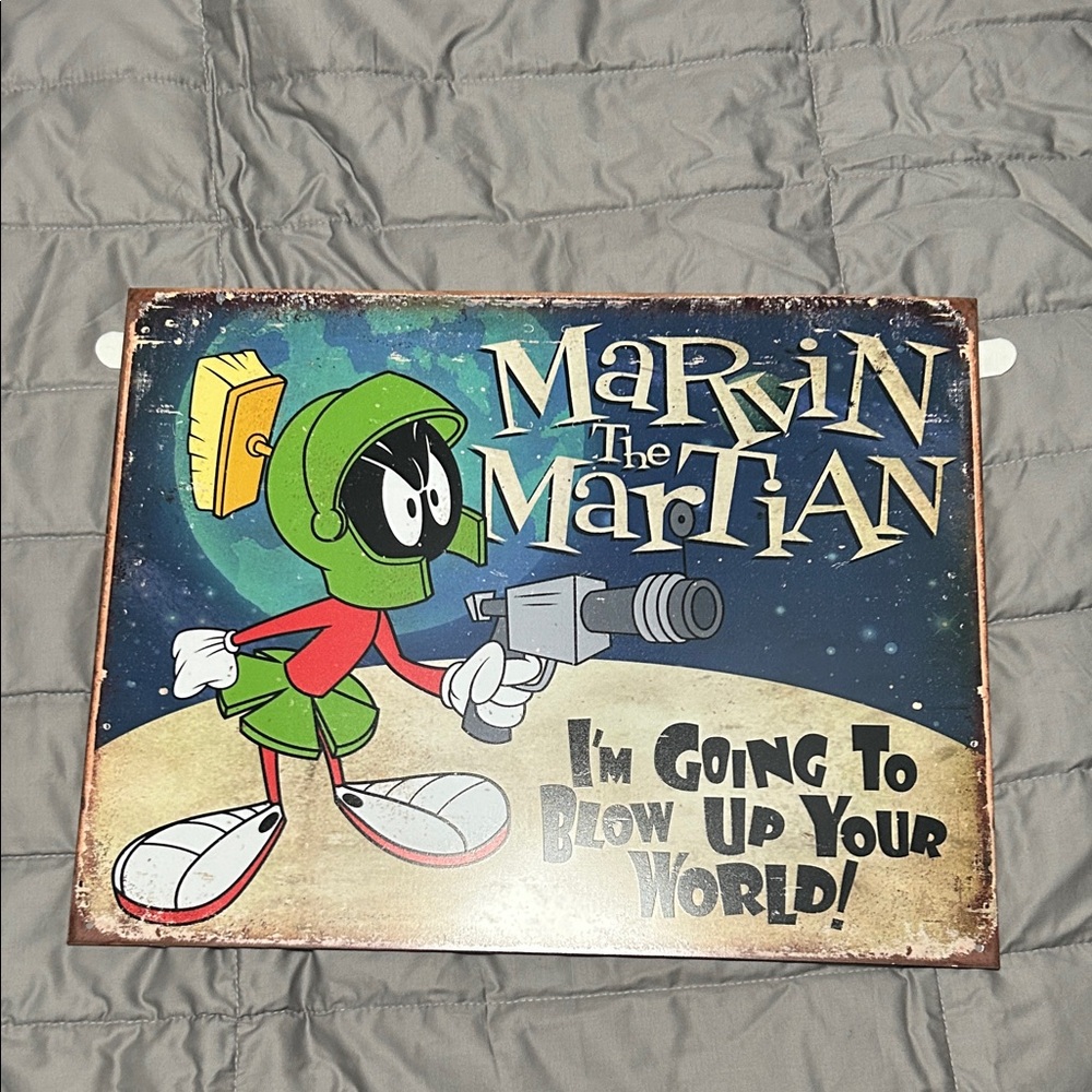 Marvin the Martian Metal Sign